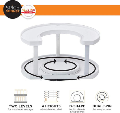 Selyn™ Stow-n-Spin 2-Tier Spice Rack Organizer