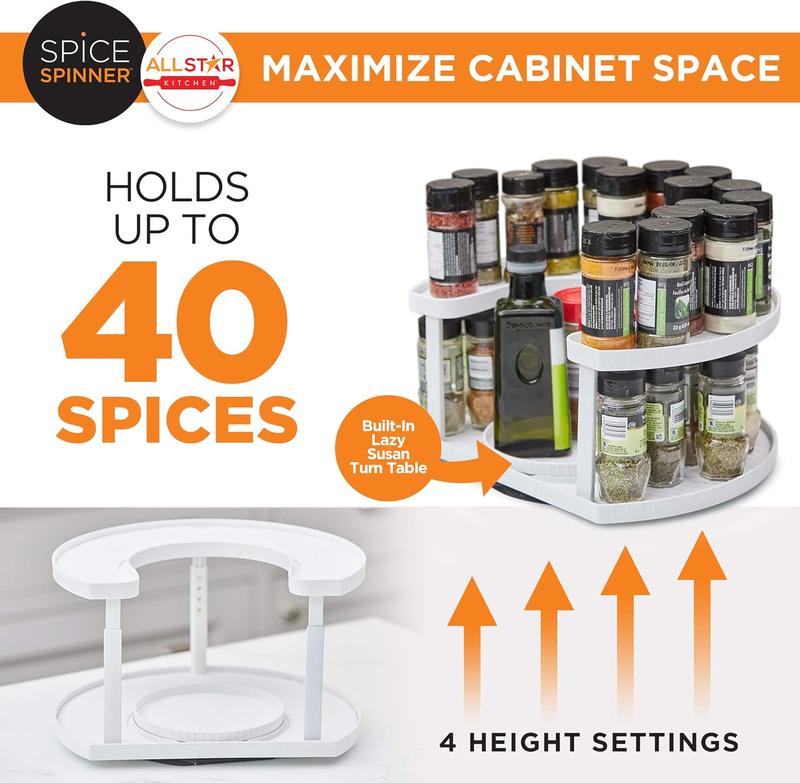 Selyn™ Stow-n-Spin 2-Tier Spice Rack Organizer